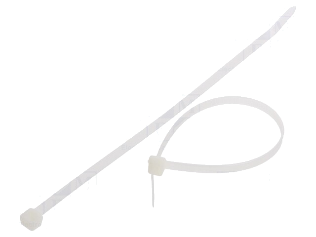 Kabelbinder; L: 200mm; W: 4,8mm; polyamide; 333N; natuurlijk Kabelbinder; L: 200mm; W: 4,8mm; polyamide; 333N; natuurlijk